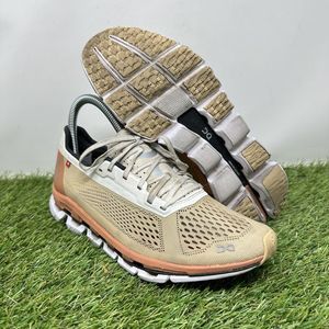 On Cloudboom Womens Running Shoes Size 7 Sneakers Savannah White Walk Hike